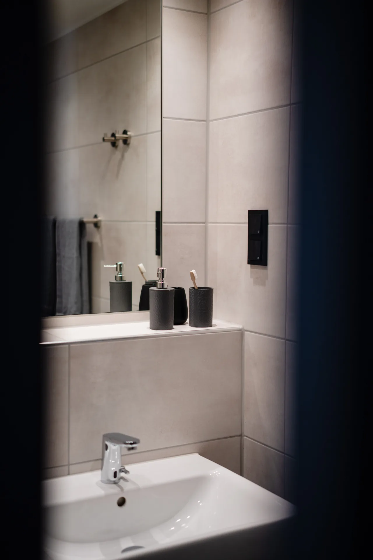 Badezimmer-Detail in den Eighty-Eight Apartments Nürnberg